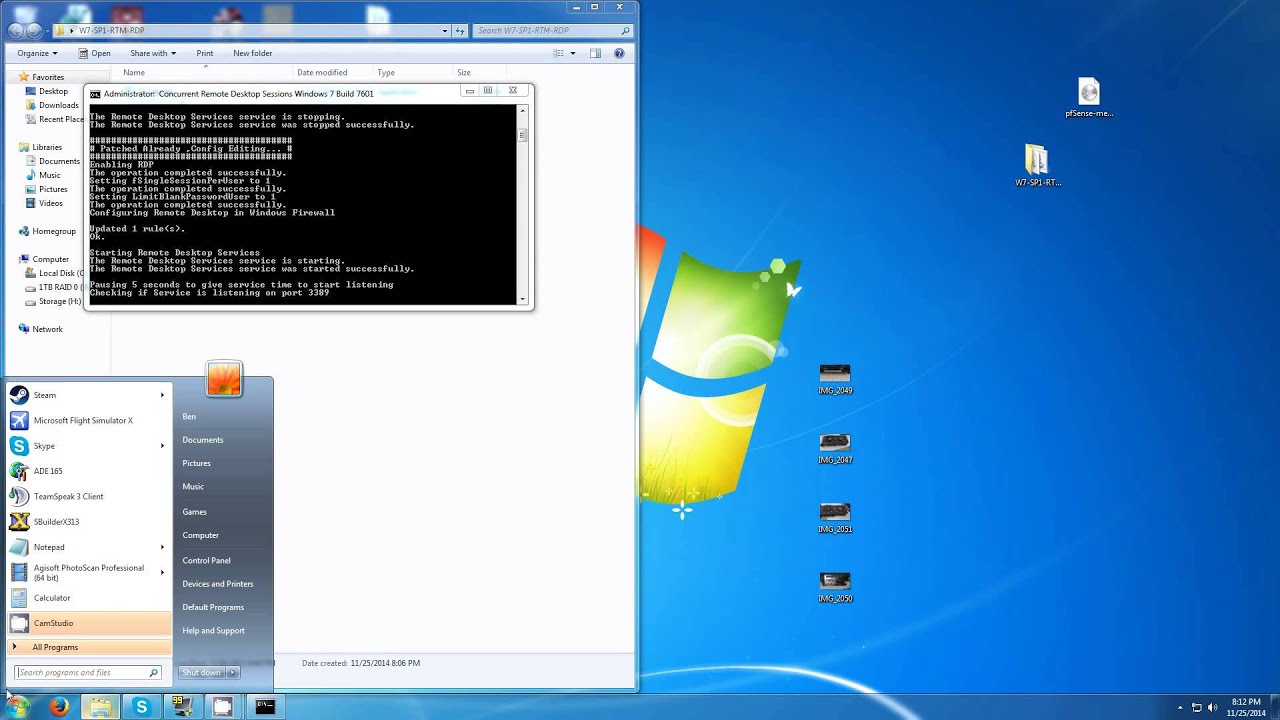 enable active desktop windows 7